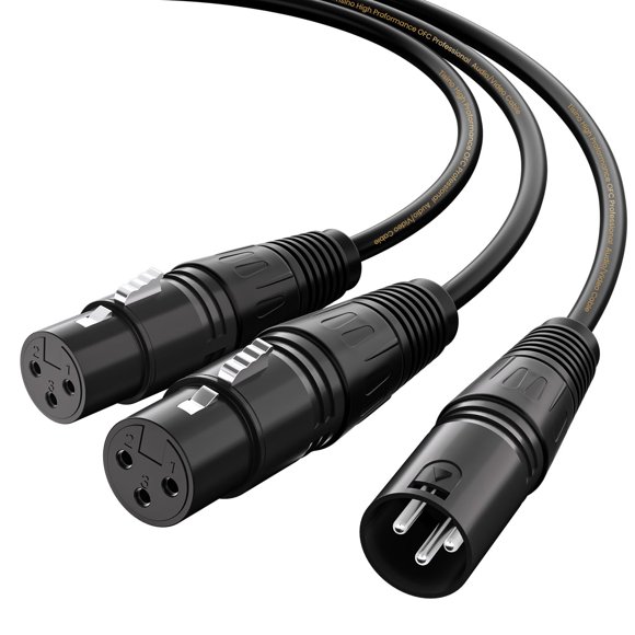 Cable divisor XLR en Y Tisino dual hembra a macho de 1,5 m