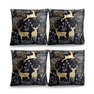 Genérico - Juego De 4 Fundas De Cojin Para Navidad M6