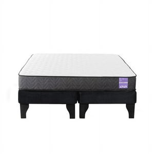 5° Sueño - Cama Europea 2 Plazas 150X190 Cm Base Colchón Negro