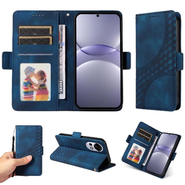 Carcasa FOXDOCK Huawei Nova 14 de cuero PU, diseño acolchado clásico, protección contra caídas y rayones