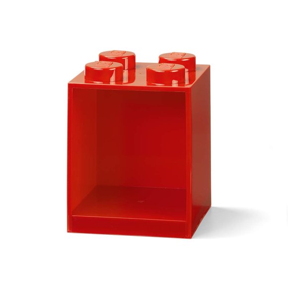 Shelf Room Copenhagen Lego Brick 4 Stud, color rojo