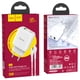 thumbnail image 2 of Cargador Hoco N5 Dual PD20W + QC3.0 cable Tipo C Blanco, 2 of 3