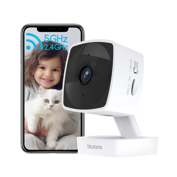 Cámara de seguridad captura imágenes de mascotas 2K para interiores de 5 GHz con detección de IA