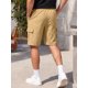 thumbnail image 3 of INSPIRE CHIC Pantalones Cortos de Carga para Hombre de Verano con Cintura de Cordón y Múltiples Bolsillos para Gimnasio y Correr S Caqui, 3 of 5