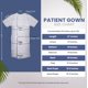 thumbnail image 2 of Pack de 4 batas de hospital Utopia Care, unisex, hasta 2XL, color azul, 2 of 6