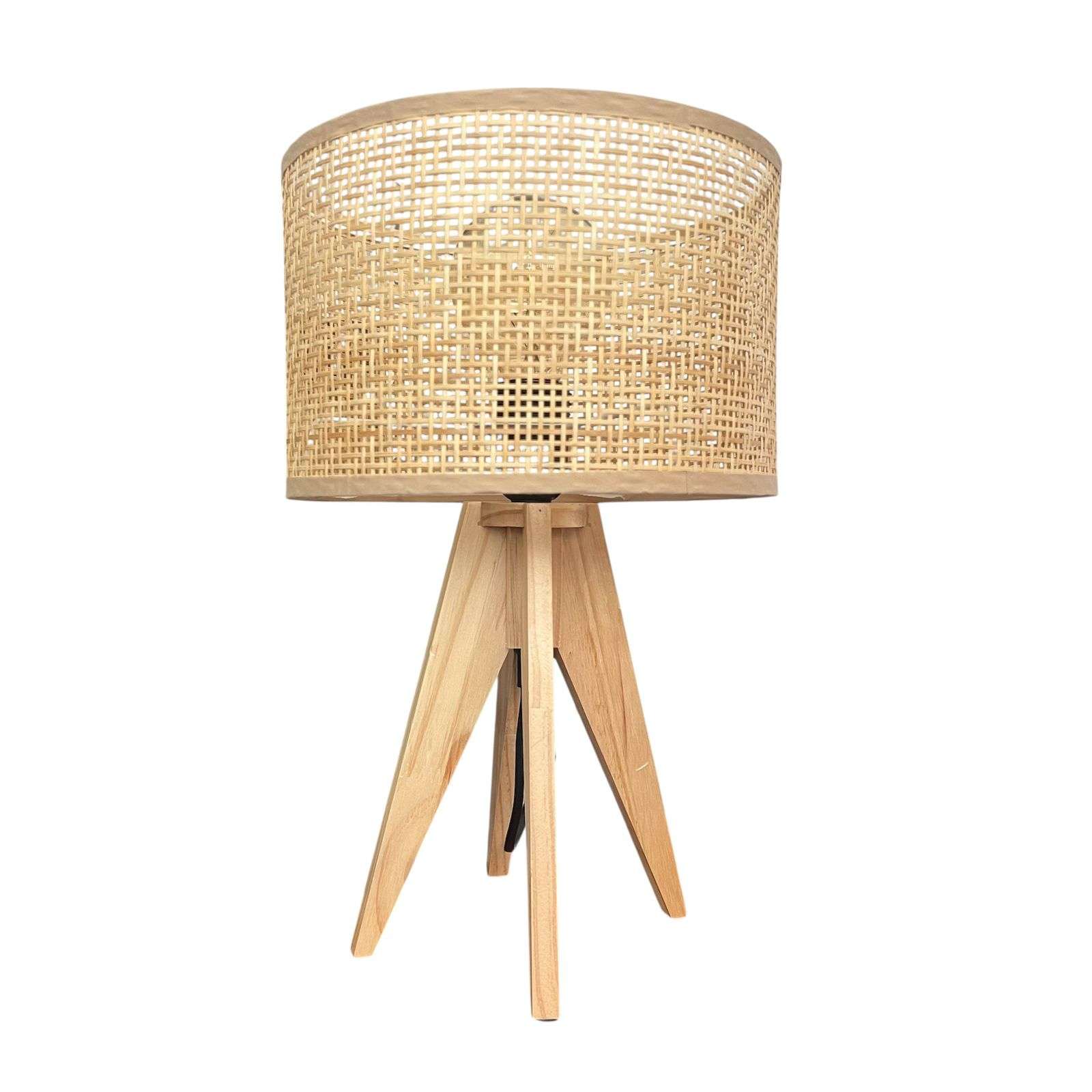 Oem - Lampara De Velador Lampara De Mesa Base Patas Madera