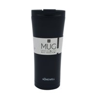 Homewell - Mug Negro Termino Acero Inoxidable 500Ml