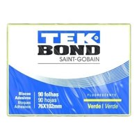 Notas Adhesivas Fluorescentes Verde - 76X102Mm 90 Hojas - Tekbond