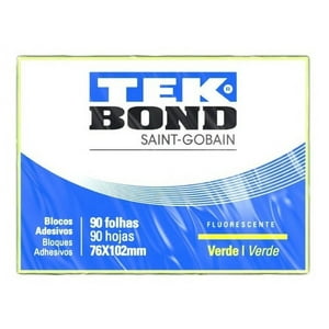 Notas Adhesivas Fluorescentes Verde - 76X102Mm 90 Hojas - Tekbond