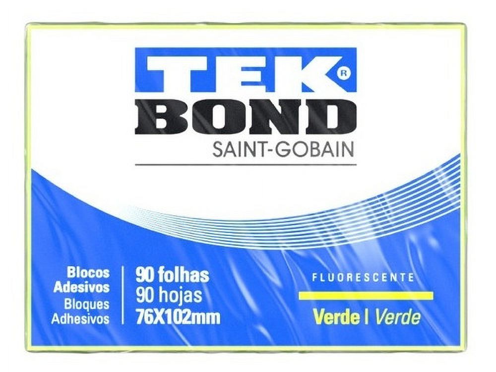 Notas Adhesivas Fluorescentes Verde - 76X102Mm 90 Hojas - Tekbond