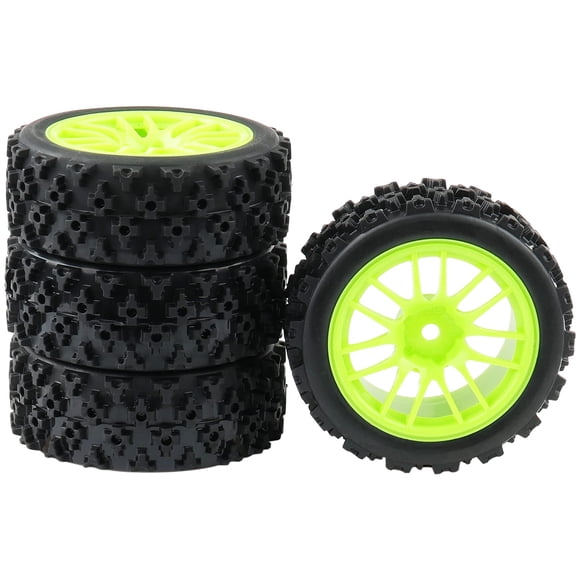 Neumáticos RC On-Road Rowiz 4 X, color verde, escala 1:10 con llantas