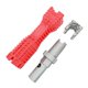 thumbnail image 2 of Herramienta De Instalación De Fregadero De Grifo Portátil Llave De Grifo Multiusos Llave Inglesa Tazón De Doble Cabezal Cuadrado Rojo, 2 of 5