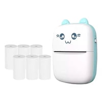 Maxdescuentos - Mini Impresora Termica Bluettoh Celeste Mas 6 Rollos