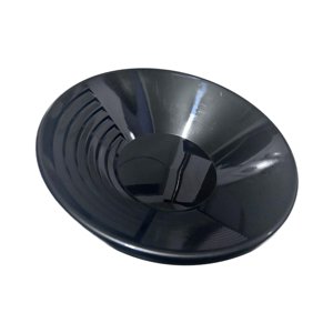 Magideal - Batea Para Bateas De Oro Herramienta De Recolección De Doble Estrías Curvas Interiores Para Aficionados Batea Portátil Para Prospección De Oro Experim Negro