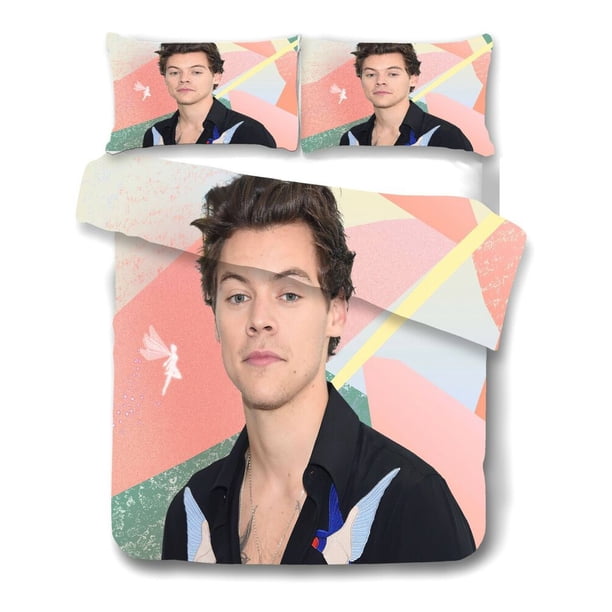 Harry Edward Style Singer Bedding Set 3-piece Duvet Cover Pillowcase 3-Piece Bedding Set (1 Duvet Cover + 2 Pillow Shams)
