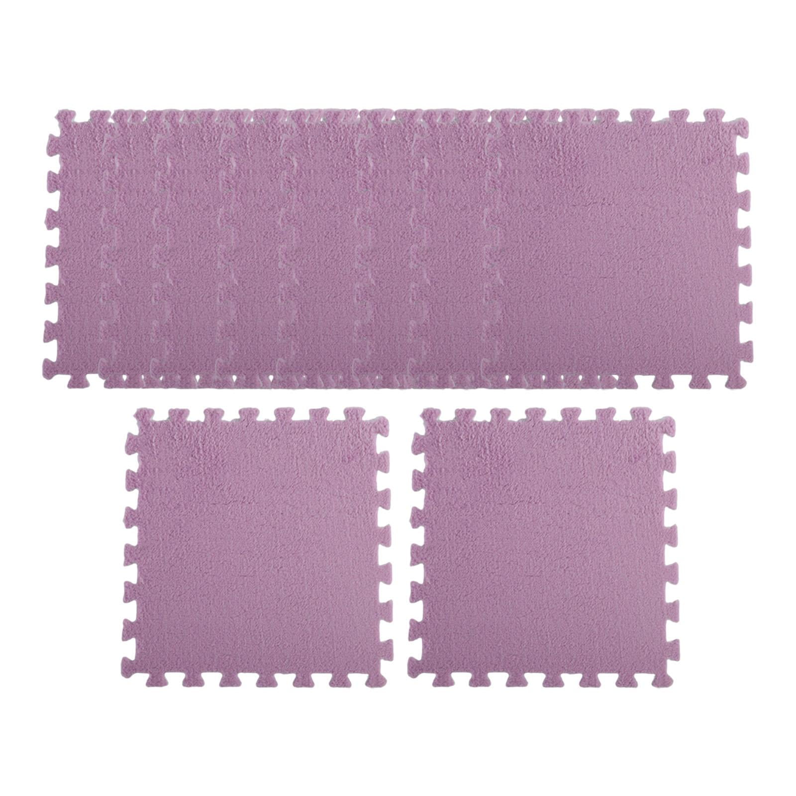 Magideal - 10 Uds. Alfombrilla De Espuma De Felpa Antideslizante 30x30cm Alfombra De Escalada Suave Alfombrillas Para El Área De La Alfombra Para El Ejercicio De Violetas