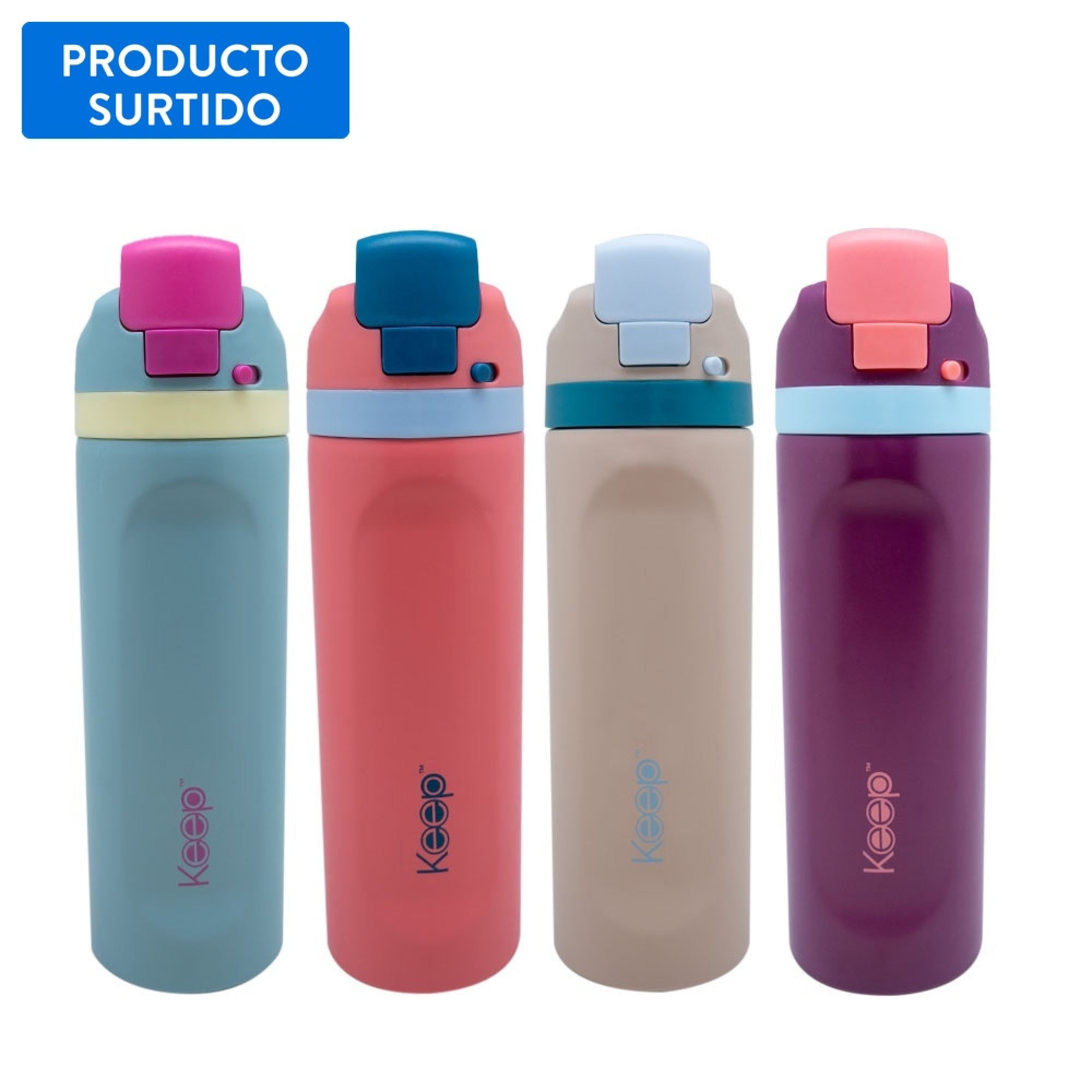 Botella Acero Inoxidable - Plástico 720ml Keep