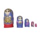 thumbnail image 1 of Estante Para Muñecas Matryoshka De 5 Piezas, Hermoso Juego De Muñecas Apilables Para Manualidades, Color Azul, 1 of 5