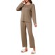 thumbnail image 4 of INSPIRE CHIC Conjuntos de Pijama para Mujer de Manga Larga Ropa de Dormir Cómoda Conjunto de 2 Piezas para Otoño Invierno 2026 X-Large Café, 4 of 6