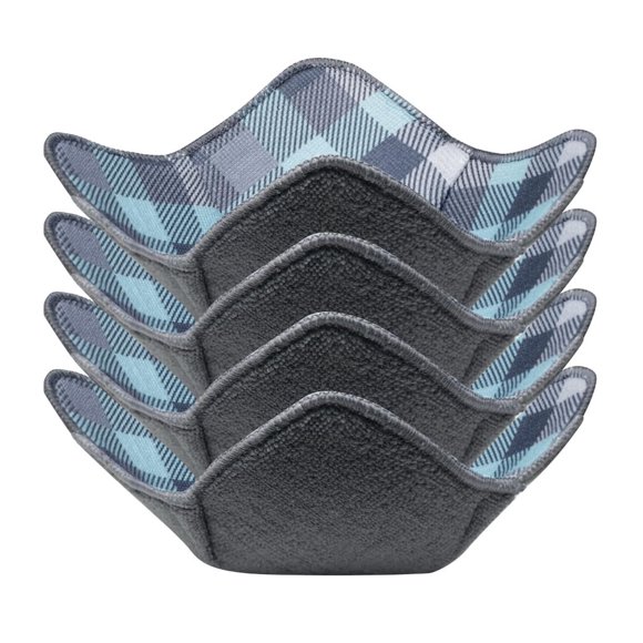 Portacuencos Aticca 18 cm Pack de 4, azul gris multicolor
