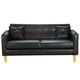 thumbnail image 1 of Sofa New Retro 3 Cuerpos Pu 04 Negro, 1 of 5