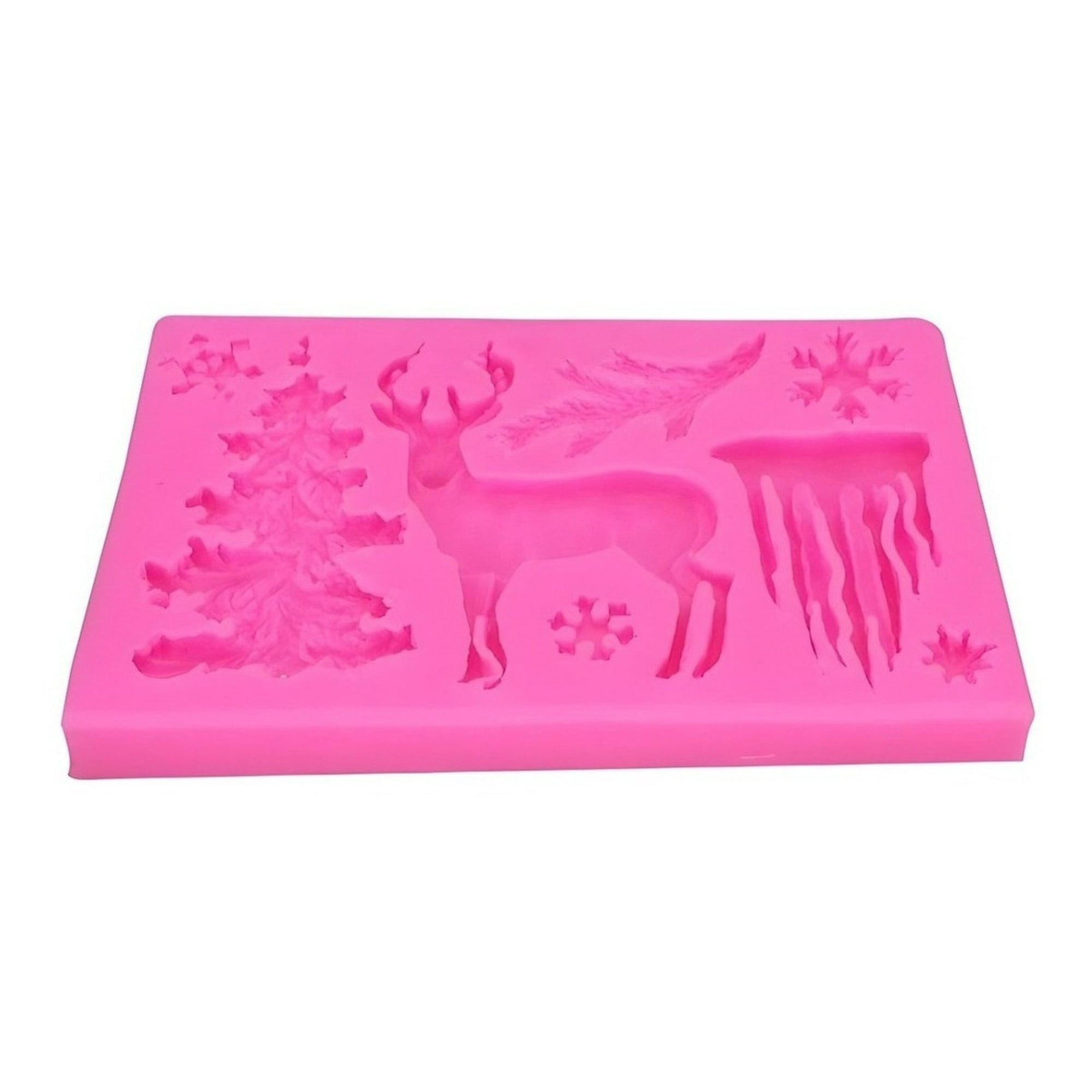 Genérico - Molde De Silicona Molde Reno Molde Fondant Arbol Copo Nieve