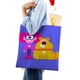 thumbnail image 4 of Maddie + Triggs Bolso de tela con estampado de lienzo para mujer, bolsa de compras reutilizable y estética, con cremallera interior, regalo para mujer,38*45cm., 4 of 6