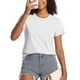 thumbnail image 1 of Camiseta Básica Manga Corta Con Bambú Mujer Blanco, 1 of 3
