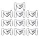 thumbnail image 1 of 10 sets metal amor corazón sujetador ajuste hebilla ropa interior sujetadores de costura, 1 of 5
