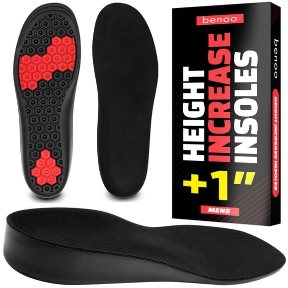 Plantillas Benoo para aumento de altura para hombre y elevadores de zapatos de 2,54 cm