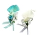 thumbnail image 1 of 2 piezas lindo calla baya rhinestone nupcial boda ramillete crema cielo azul, 1 of 6
