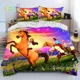 thumbnail image 1 of Spirit Riding Free Horses Cartoon Bedding Set Bed Set Adult Kid Bedroom Bedding Gift Bed Sheets, 1 of 5