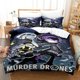 thumbnail image 1 of Anime Murder Drones Bedding Set Boys Girls Twin Queen Size Duvet Cover Pillowcase Bed Boys Adult Fashion Home Textileextile, 1 of 3