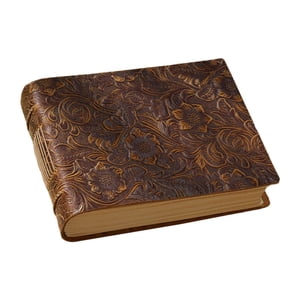 Magideal - Cuaderno De Escritura De Diario Vintage Libro De Mano Hecho A Mano Diy Hombres Y Mujeres Cuaderno De Notas Cuaderno De Diario De Cuero Pu Rústico Para Flores Horizontales