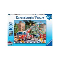 Ravensburger - Puzzle Xxl Camión De Bomberos - 100 Piezas