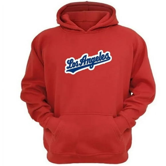 Polerón Canguro Los Angeles Rojo Talla Xs Unisex