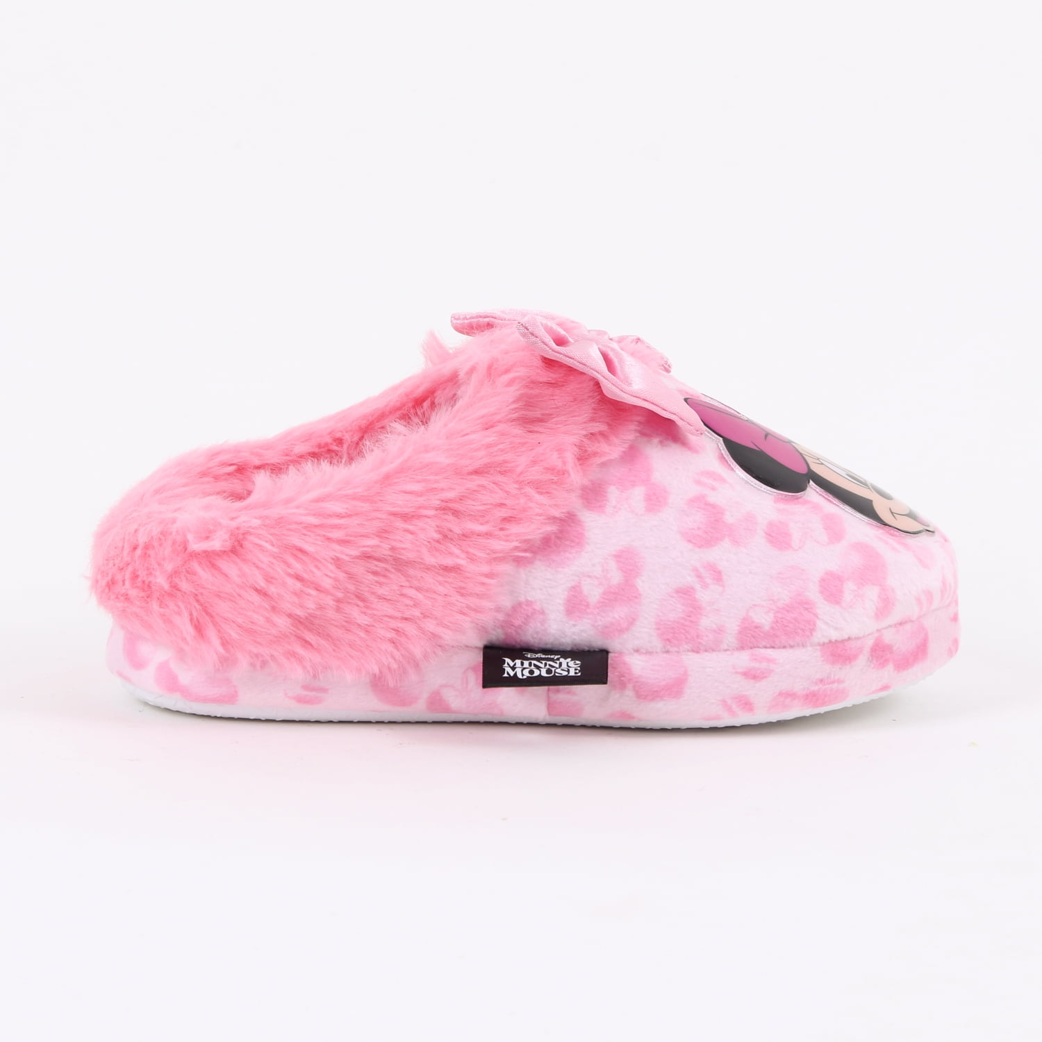 Pantufla Niña Invernal Minnie Mouse Moño Rosado Disney
