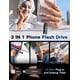 thumbnail image 2 of TEARMOS Memoria USB-C y Lightning de 512 GB para fotos, 2 of 8