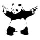 thumbnail image 1 of Decomural Banksy Panda With Guns Banksy Wall Art WS-34494, 1 of 2