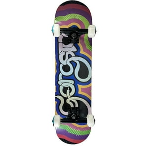 Skate Patineta Gangsta Kid Curved 7.25 Completo Armado Negro St
