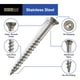 thumbnail image 3 of Tornillos para madera Deck Plus 48462 de acero inoxidable #8 x 4 cm, 147 unidades, 3 of 9