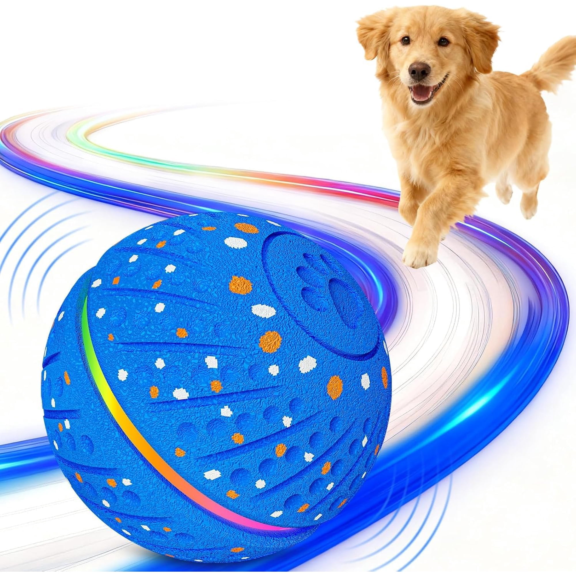Pelota Inteligente Para Perros Sankell, 3 Modos, E-tpu, Luces Rgb