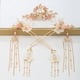 thumbnail image 4 of Gorgeous Handmade Chinese Long Faux Pearl Hairpin Earring Tiara Set - Perfect for Weddings & Bridal Headpieces!, 4 of 4