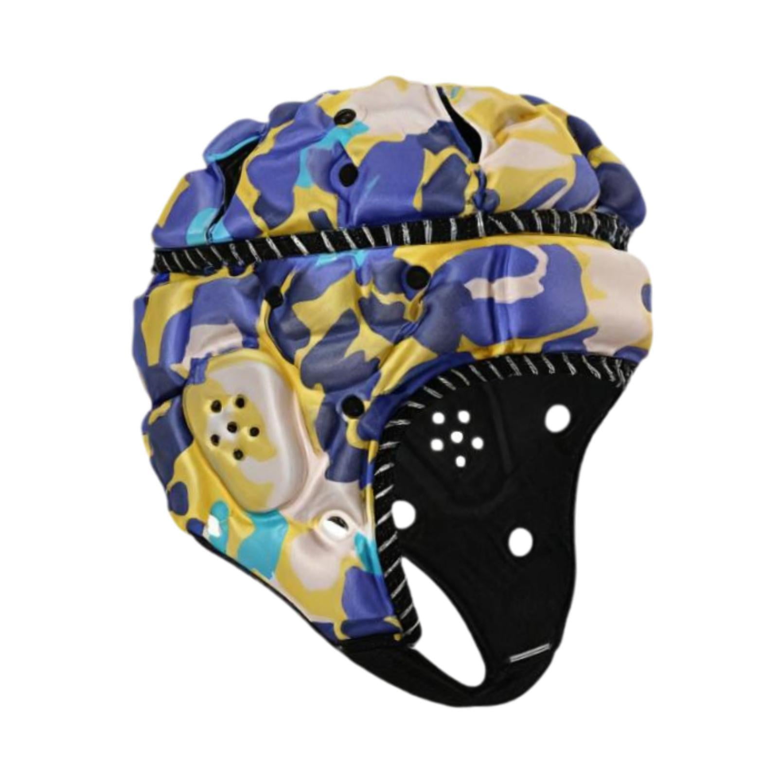 Magideal - Rugby, Protección Para La Cabeza, Equipamiento, Gorra De Scrum, Anticolisión, Fútbol, Gorra Deportiva Para Fútbol, Regalo, Entrenamiento, Béisbol, Azul Amarillo