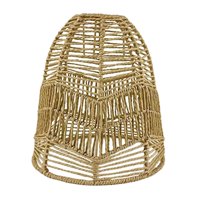 Magideal - Lámpara Colgante Pantalla Boho Luz De Techo Pantalla Cuerda De Papel Mimbre De Mimbre Tejida A Mano Cubierta Para Comedor Cocina Restaurant , Estilo C Medio