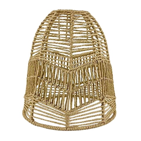 Magideal - Lámpara Colgante Pantalla Boho Luz De Techo Pantalla Cuerda De Papel Mimbre De Mimbre Tejida A Mano Cubierta Para Comedor Cocina Restaurant , Estilo C Medio