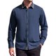 thumbnail image 1 of INSPIRE CHIC Camisa de Vestir para Hombre de Manga Larga con Botones y Cuello de Cuadros en Contraste L Azul Marino, 1 of 6