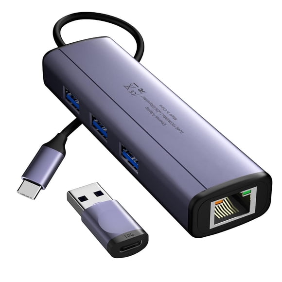 Hub USB‑C IVSHOWCO 4‑en‑1 con Ethernet y 3 puertos USB 3.0