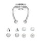 thumbnail image 1 of Herradura Magnética Del Aro De Los Anillos De La Nariz Del Tabique Falso Para Las Mujeres Plata Brillante, 1 of 3