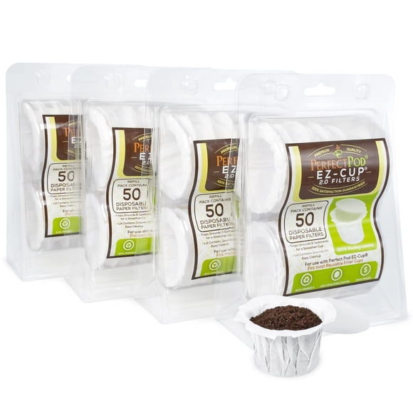 Filtros de papel desechables para cápsulas de café reutilizables, paquete de 4